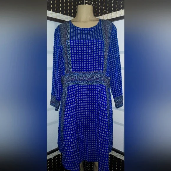 madewell blue silk dress Madewell Silk Pleated Maxidress in Bright Cobalt